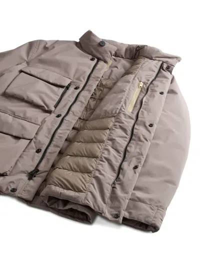 Woolrich Cargo-pocket Padded Jacket In Neutral