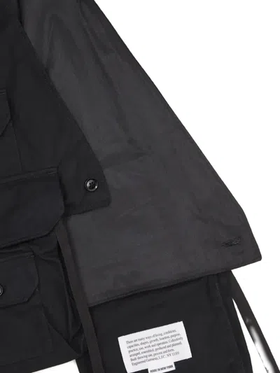 Engineered Garments Multi-pocket Belted Vest In Black