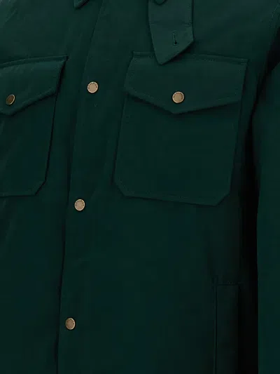 Woolrich Button-fastening Flap-pocket Jacket In Green