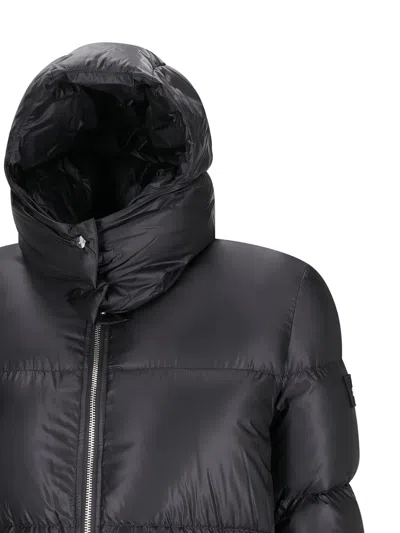 Add Detachable-hood Down Jacket In Blue