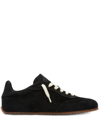 Axel Arigato Suede Low-profile Sneakers With Textured Sole In Black
