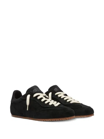 Axel Arigato Suede Low-profile Sneakers With Textured Sole In Black