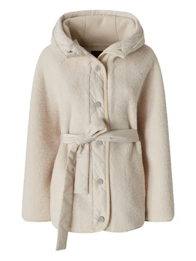 Pinko Caban Capers White Swan In Neutral