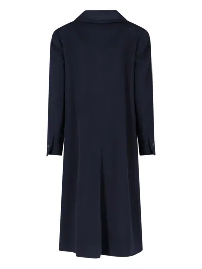 Tagliatore Double-breasted Coat Notched Lapels In Blue