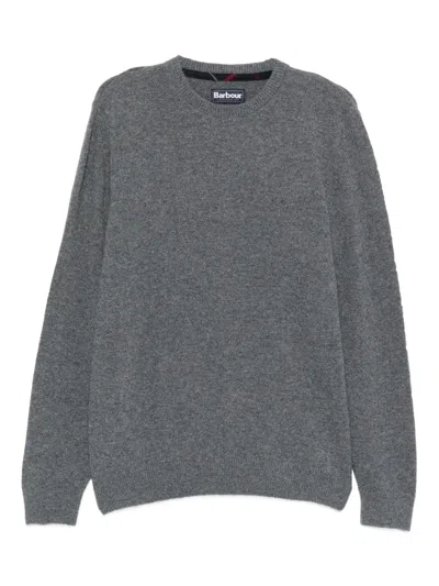 Barbour Wool Crewneck Sweater In Gray In Gray