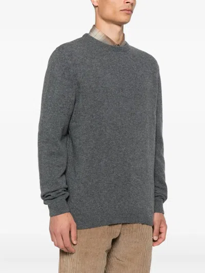 Barbour Wool Crewneck Sweater In Gray In Gray