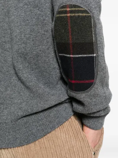 Barbour Wool Crewneck Sweater In Gray In Gray