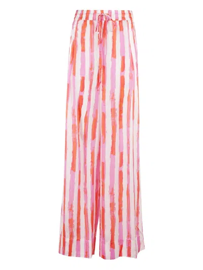 Essentiel Antwerp Striped Drawstring Trousers In Multi