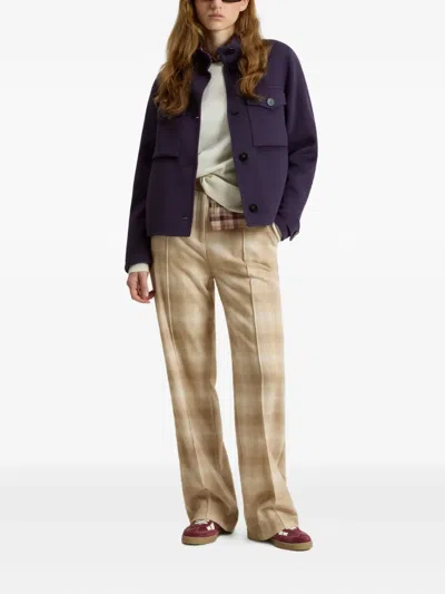 Woolrich Double Flap-pocket Jacket In Purple
