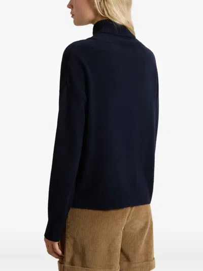 Woolrich Viscose And Silk Turtleneck Sweater In Blue