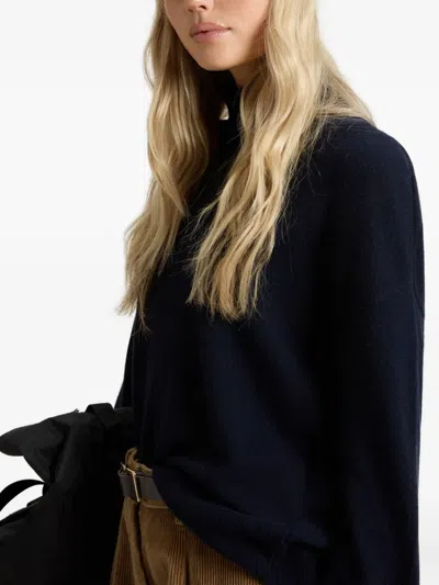 Woolrich Viscose And Silk Turtleneck Sweater In Blue
