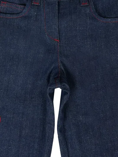 Simonetta Heart-patch Jeans In Blue