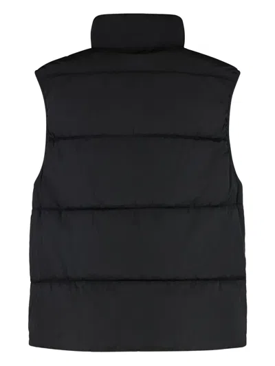 C.p. Company C.p.company Full Zip Down Vest In Black