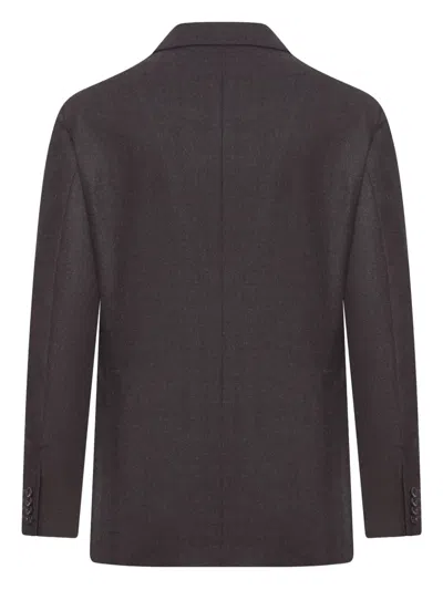 Tagliatore Single-breasted Wool Suit In Brown