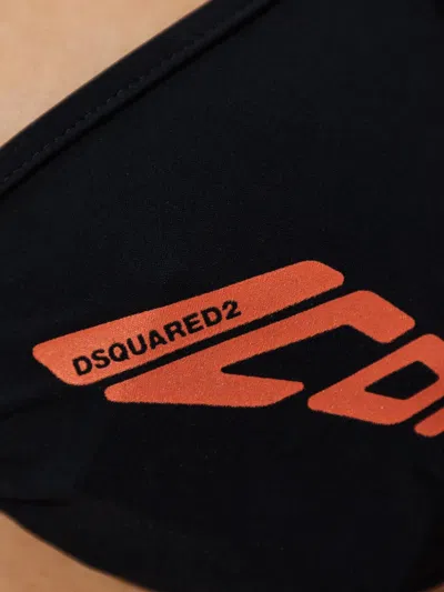Dsquared2 Logo-detail Triangle Bikini Bra In Black