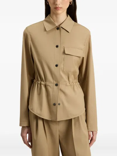 Woolrich Drawstring Pocket Overshirt In Neutral