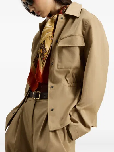 Woolrich Drawstring Pocket Overshirt In Neutral