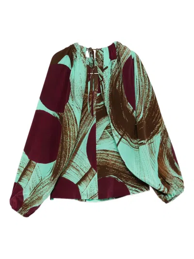 PERFUMO 抽象印花罩衫