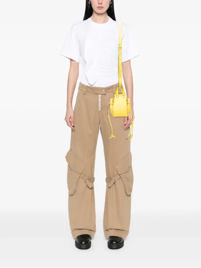 Pre-owned Loewe 2019 Mini Grained Calfskin Drawstring Hammock Bag Satchel In Yellow