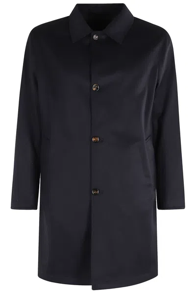 Kired Reversible Waterproof Coat With Classic Collar In Black
