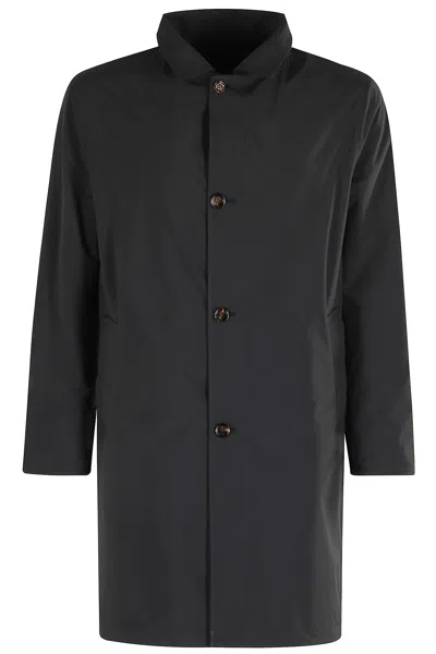 Kired Reversible Waterproof Coat With Classic Collar In Black