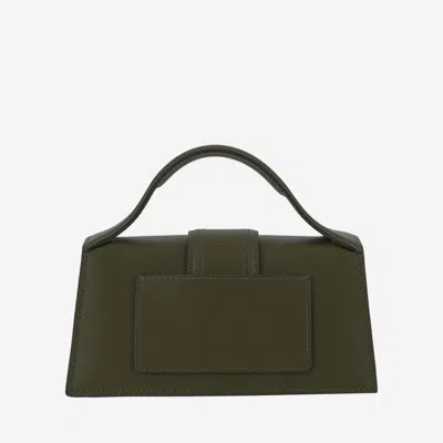 Jacquemus The Bambino Leather Tote In Green
