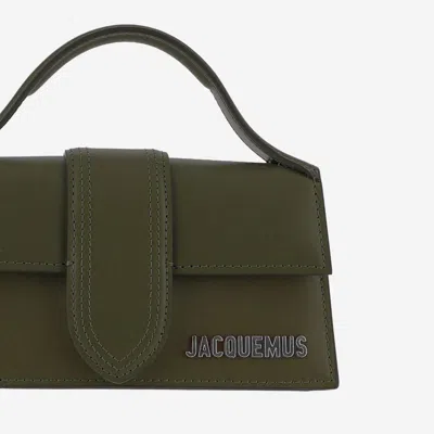 Jacquemus The Bambino Leather Tote In Green