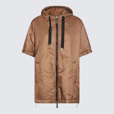 Max Mara The Cube Camel Greenci Down Jacket In Brown