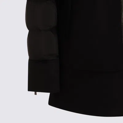 Moorer Medium-length Fresia Down Jacket With Hood And Fur In Black