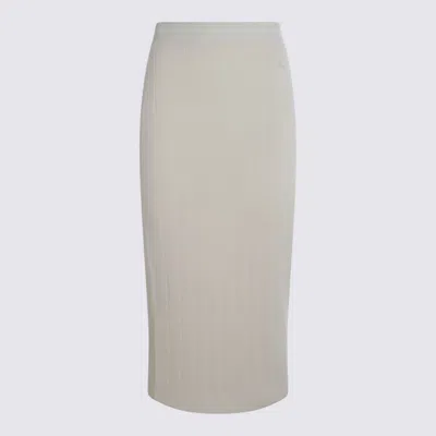 Max Mara White Midi Skirt In Neutral