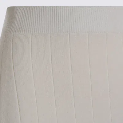 Max Mara White Midi Skirt In Neutral