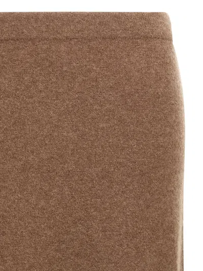 Max Mara Dorina Cashmere-blend Skirt In Brown