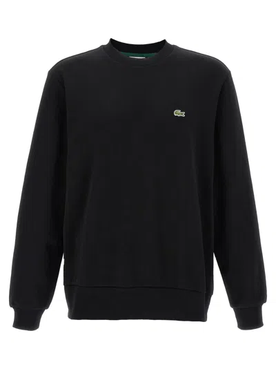 Lacoste Pullover In Cotone Nero In Black
