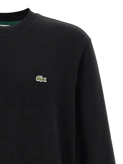 Lacoste Pullover In Cotone Nero In Black