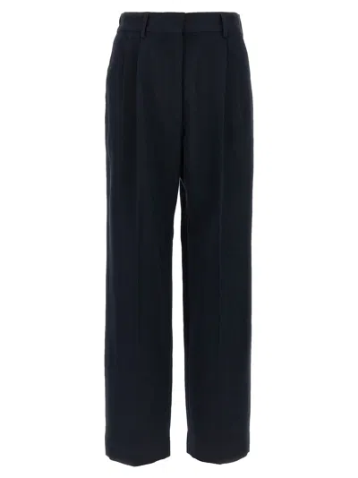 Blazé Milano Pleated Pocket Straight Trousers In Blue