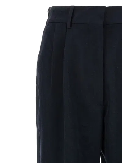 Blazé Milano Pleated Pocket Straight Trousers In Blue