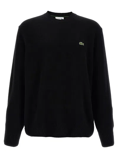 Lacoste Pullover In Cotone Nero In Black