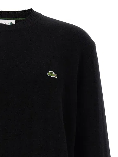 Lacoste Pullover In Cotone Nero In Black
