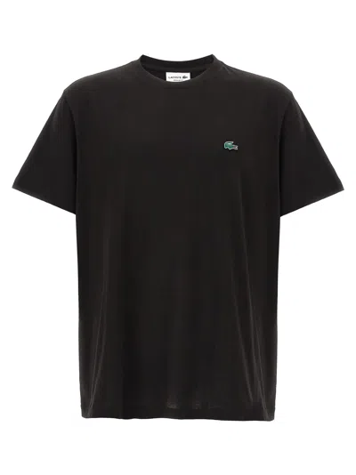 Lacoste Croc Crew-neck T-shirt Regular Fit In Black