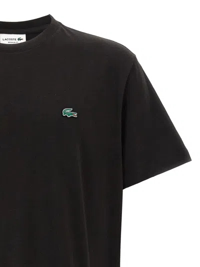 Lacoste Croc Crew-neck T-shirt Regular Fit In Black