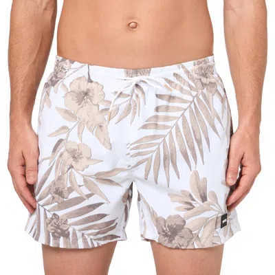 Hugo Boss Boss Piranha Floral Swim Trunks In Natural