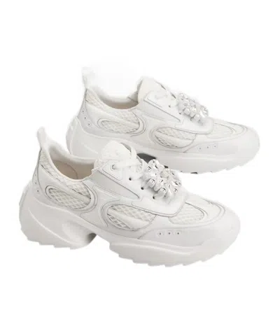 Roger Vivier Viv On The Run Sneakers In White