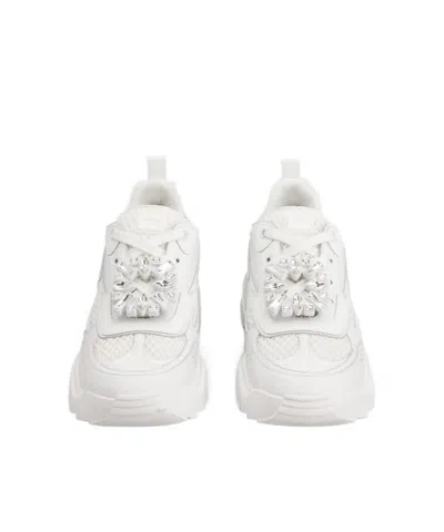 Roger Vivier Viv On The Run Sneakers In White