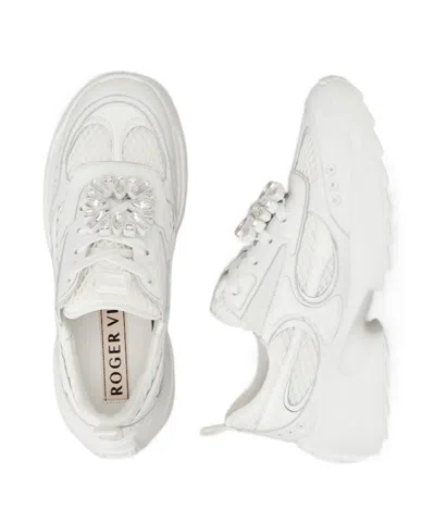Roger Vivier Viv On The Run Sneakers In White