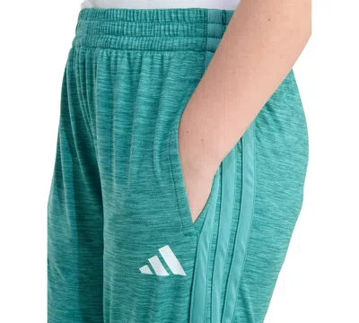 Adidas Originals Big Kid Girls Drawstring Waist Cuffed Mid Rise Slim Fit Jogger Pant In Green