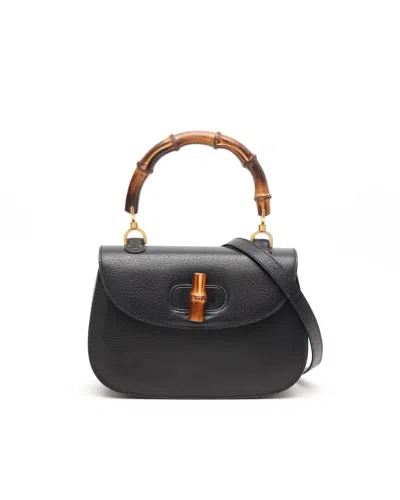 Gucci Bamboo 1947 Small Top Handle Bag In Black