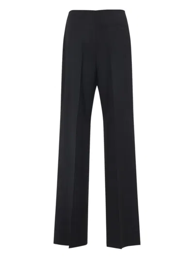 Alberta Ferretti Tailored Grey Trousers With Straight-leg Cut And Subtle Texture In Black