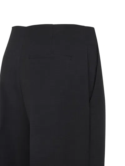 Alberta Ferretti Tailored Grey Trousers With Straight-leg Cut And Subtle Texture In Black