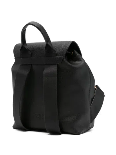 Pinko Leather Backpack In Black
