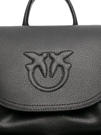 Pinko Leather Backpack In Black